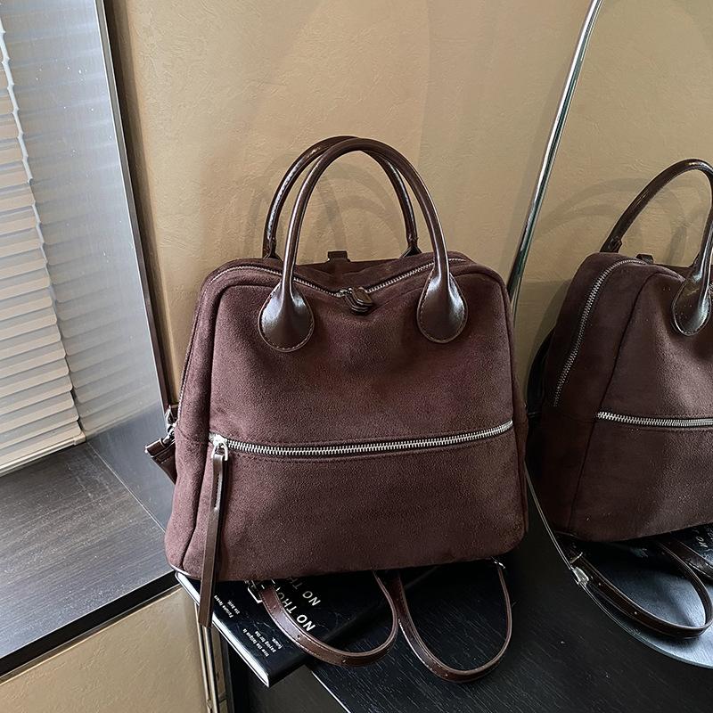 

2025 casual retro simple backpack fashion trend personalized bag autumn and winter new niche women s backpack