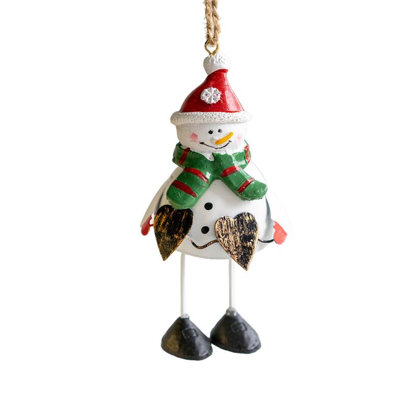 Resin Iron Christmas Ornament Decoration Kit for Home Window and Tree Holiday Decor 5 12cm Red Green White Color