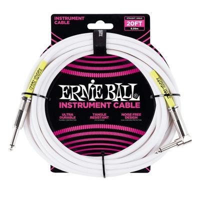 Ernie Ball 6047 Musical Instrument Shield Cable 20 Feet INSTRUMENT CABLE White [Genuine Product] 6.09m