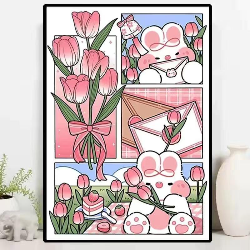 40X50Cm Diamond Painting Large Size Diamond Sticker Bedroom Living Room Decorative Painting With Photo Frame