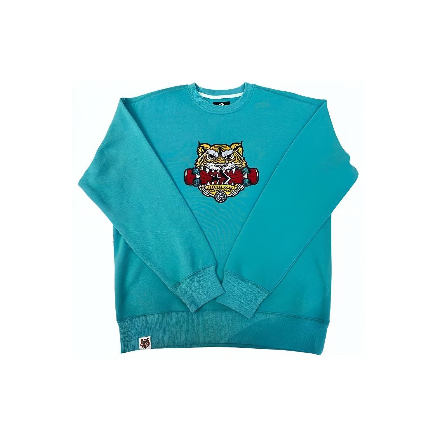Converse New Year Series Tiger Pattern Round Neck Sweatshirt Asia Sizing Lake Green Men s 10024319-A03 XL