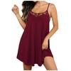 Women's Fashion Sexy Lace Printing Wireless Bra Sexy Loungewear Suspender Nightdress