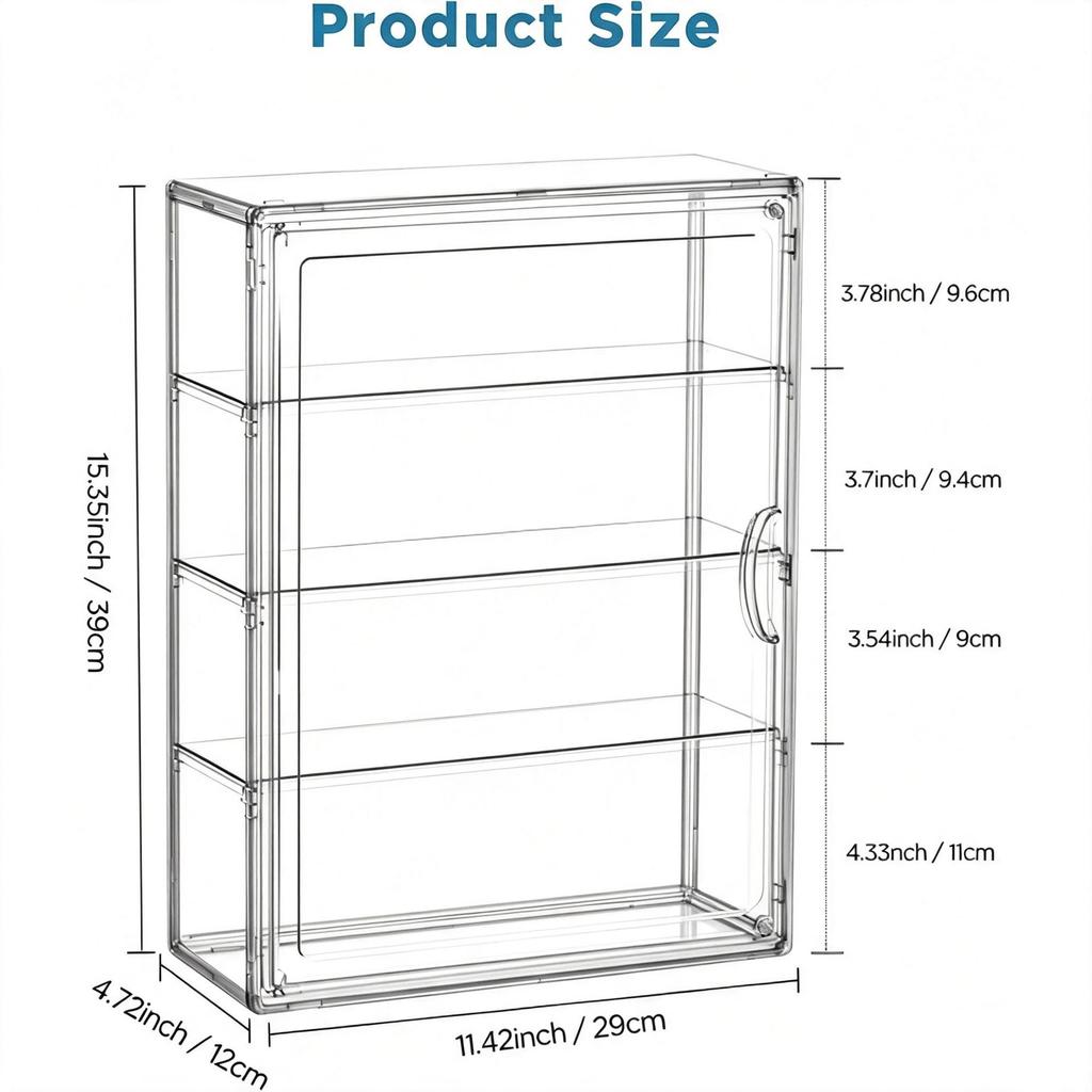 Clear Acrylic Action Figure Display Box & Blind Box Stand