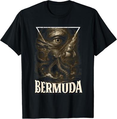 Bermuda Záhada Hlubin Námořník Milovník Oceánu Průzkumník Tričko