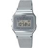 CASIO Цифровий годинник Серія Vintage A700WM-7A Сріблястий Металевий Сітчастий Ремінець Унісекс Міжнародна Модель [Паралельний Імпорт]