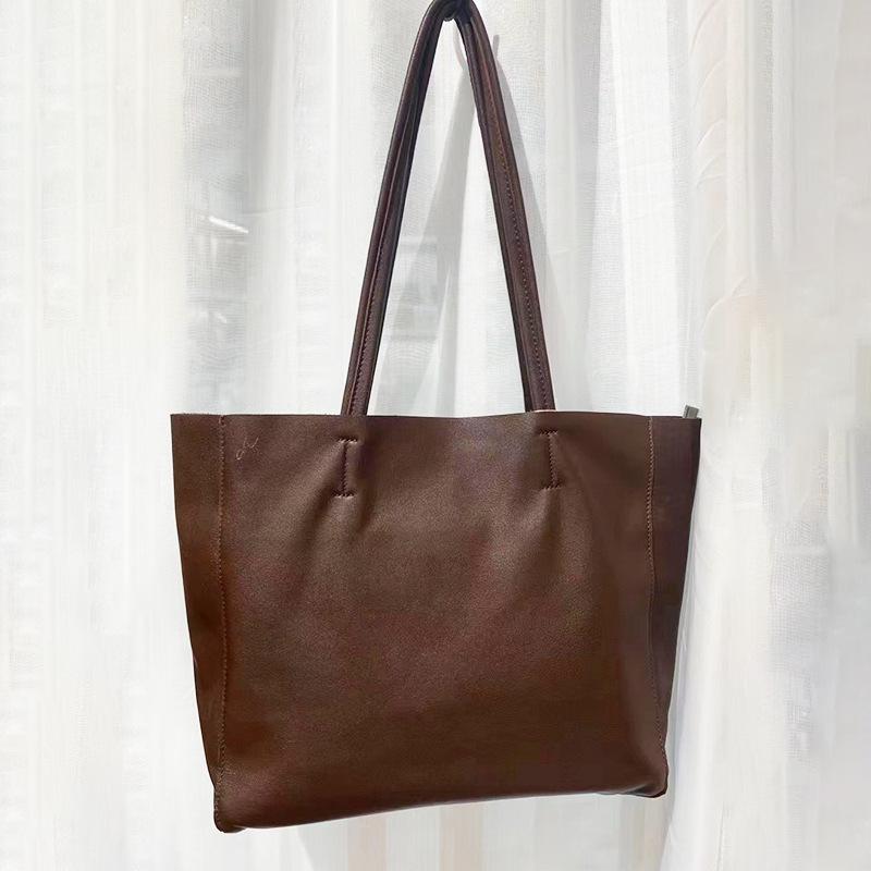 

Top-grain Cowhide Large Shopping Bag Genuine Leather Women s Casual and Simple Tote Mother Bag Women s Designer Luxury Bag 35x12x30cm