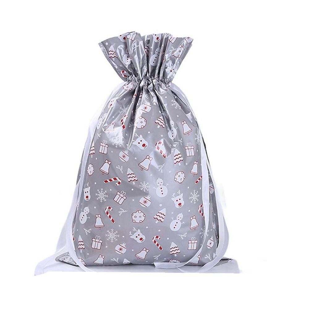 Gold Drawstring Snowman Elk Snowflake Goods Candy Wrapping Gift Bag Packaging Bag Christmas Gifts