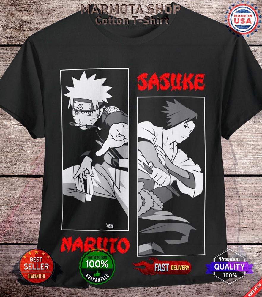 

Naruto Sasuke Shirt Shippuden Itachi Kakashi Anime Unisex Tee T-Shirt All Size M