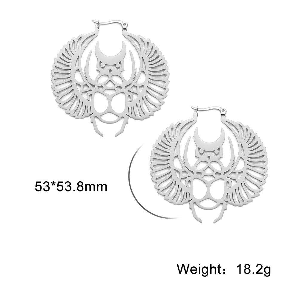 Xiaomi Skyrim Stainless Steel Pentagram Hoop Earrings for Women Gothic Witchy Star Dangle Earrings 2026 Trend Amulet Jewelry