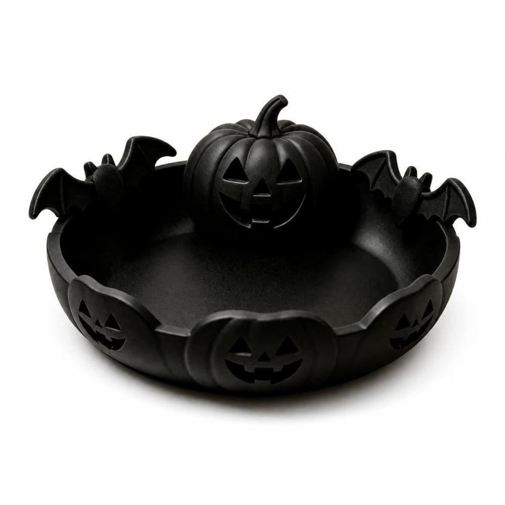 3D Printed Halloween Desk Ornament Lantern Shaped Bat Decoration Pumpkin Jewelry Tray Autumn