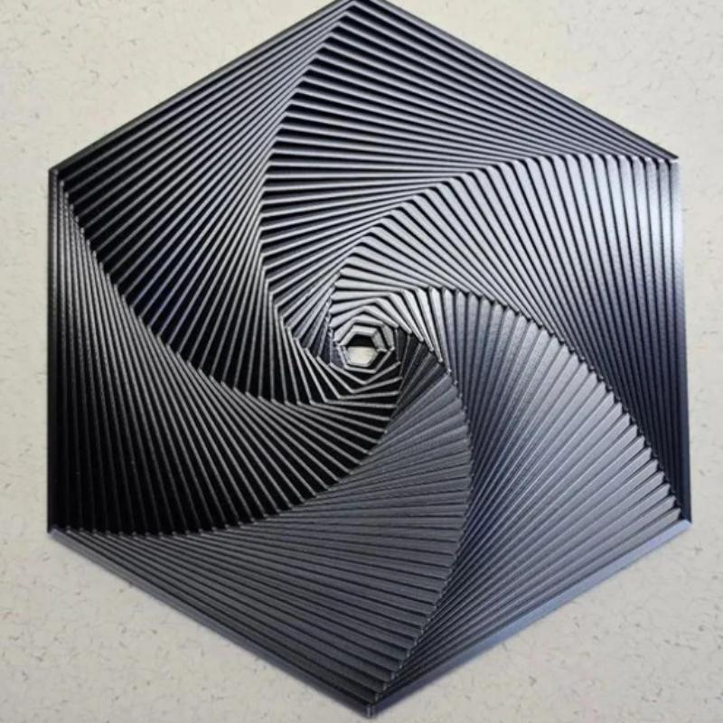 Umweltfreundliches PLA Sechseckiges Fidget Spiralspielzeug Farbverlauf Stressabbau Perfekt für Zuhause Büro Schreibtisch Spiel für Kinder Erwachsene