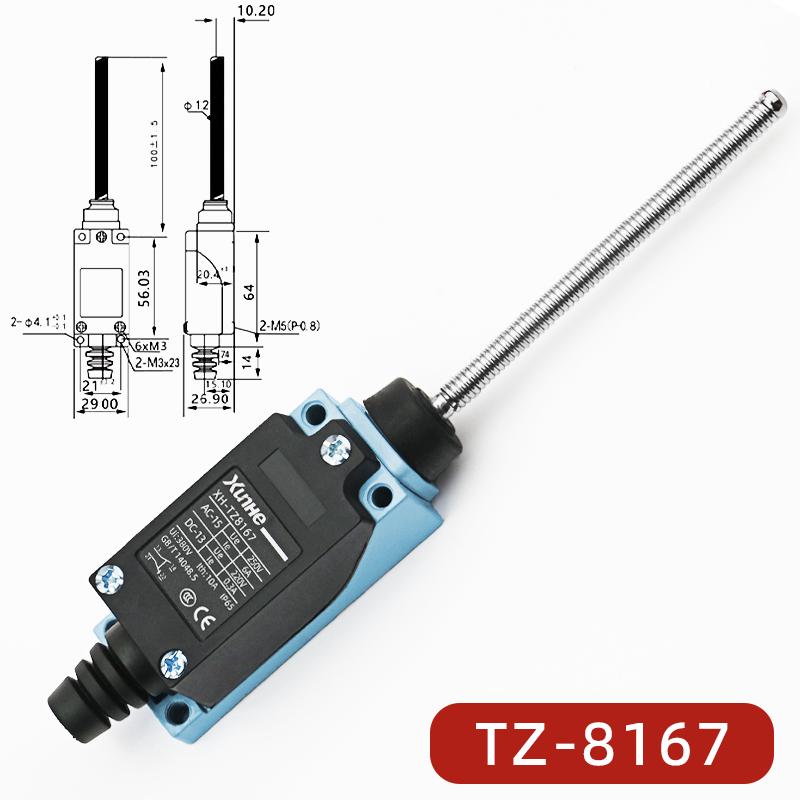 Limit Micro Switch TZ-ME8108 Series: Models 8104, 8107, 9101, 8111, 8112, 8166