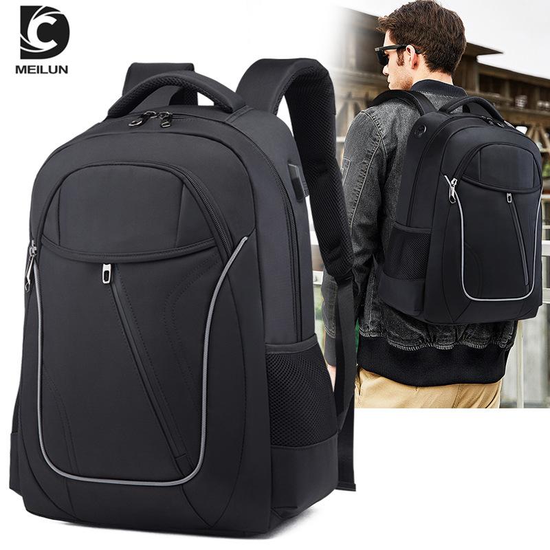 Business Rucksack Herren USB einfache Computer Tasche Oxford Tuch Student Schultasche