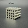 20/50/100pcs 8x3mm Round Magnets - Strong Disc Magnets for DIY, Crafts & Industrial Use