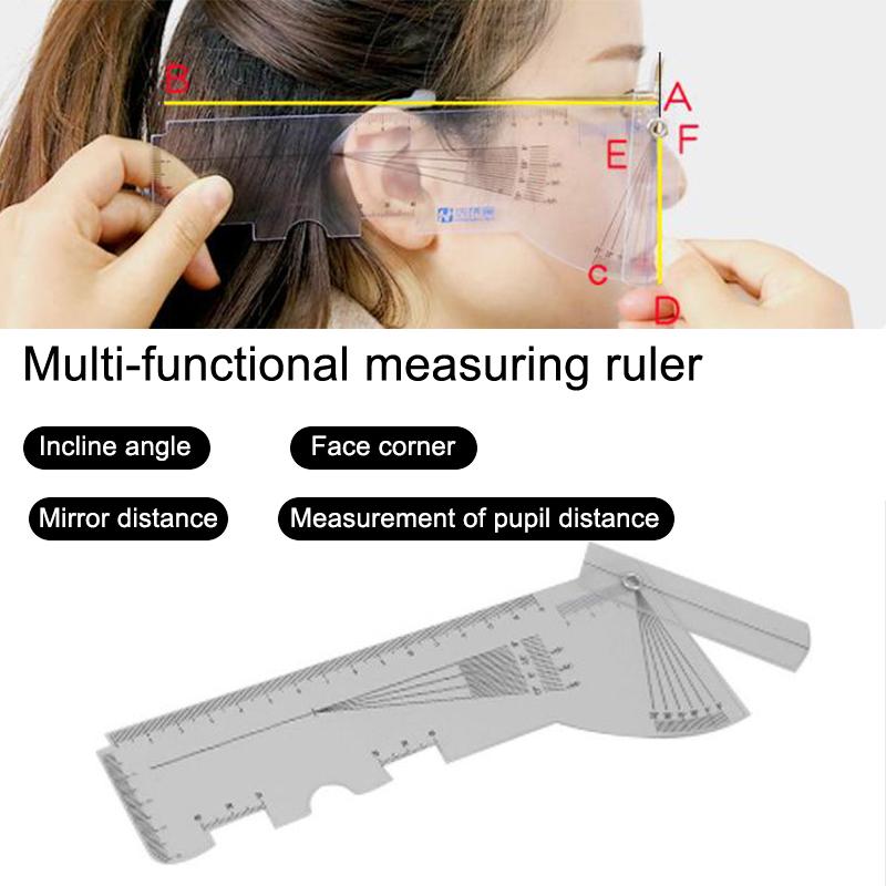 1 Stück Multifunktionale Hilfs-Brillenanpassungs-Messwerkzeuge Schrägwinkel-Lineal Entfernungsmesser Auge Ophthalmologisches Werkzeug