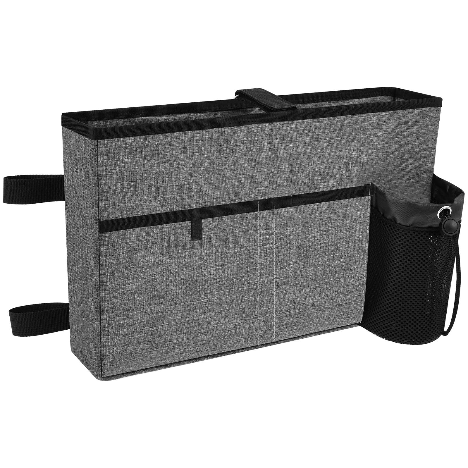 

Walker Bag Folding Rollator Walker Storage Basket Tote Bag with Cup Holder Release Hand Carry Pouch for Seniors and Handicapped сірий