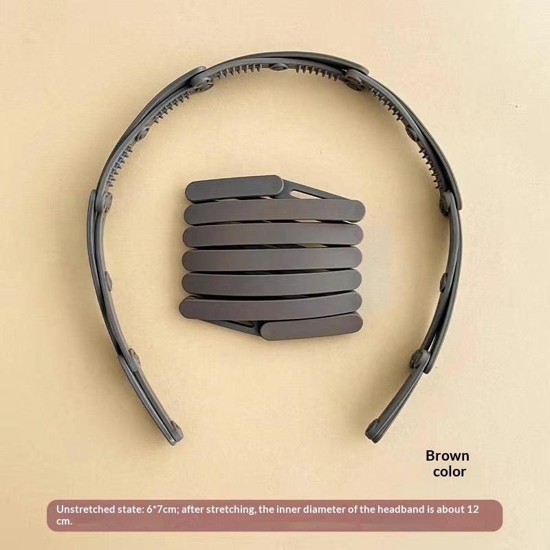 Convenient Foldable Solid Plastic Hairband For Women Girls Travel Stretchable Headband Hair Head Band Novelty Hair Accessories