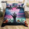 Soft Duvet Cover Tre Halowen Hor Theme Warm Comforter Cover Gothic Spoky Soft Duvet Cover Tens Men Grey Tre Teror Home Decoration