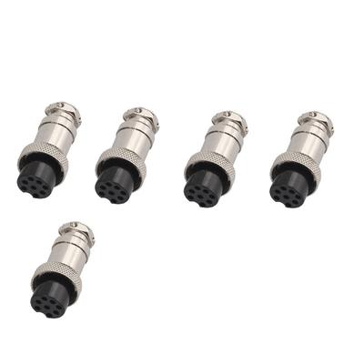 5Pcs 8 Pin Female Plug For Ham & CB Radio Microphone Connector Solder Type 16mm