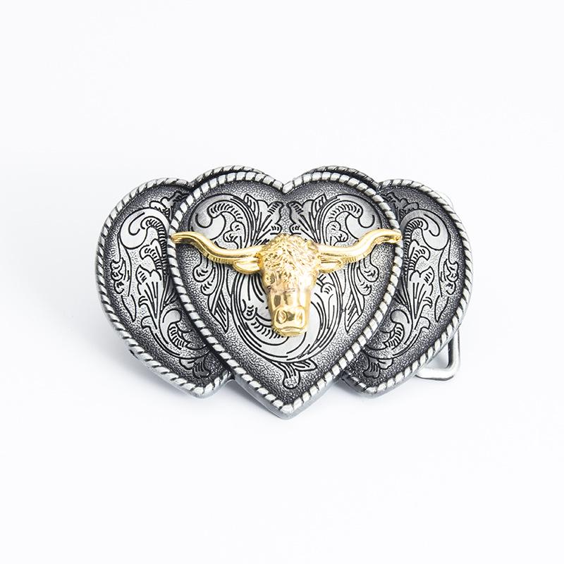 Eagle Punk Alloy Belt Buckle for Men & Women - Fashionable Heart & Animal Design