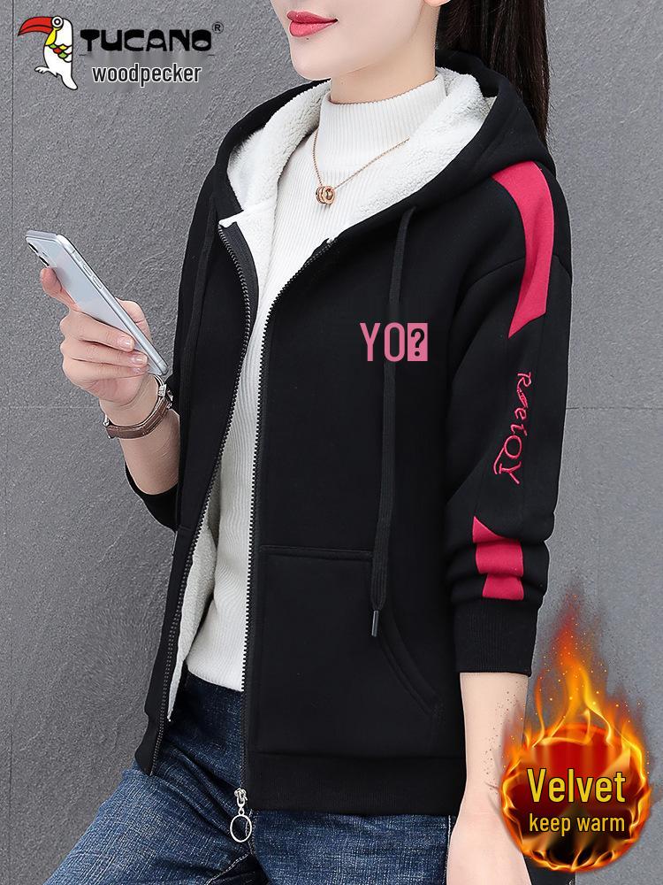 Woodpecker Women's Fleece-Lined Hooded Embroidered Coat: Autumn/Winter 2025 Fashion