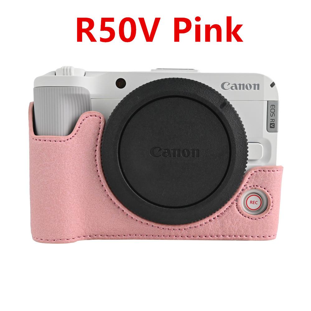 Camera Half Case for Canon EOS R50V R50 R10 200D 200DII PowerShot V1 SX70HS Bottom Battery Opening Cover PU Leather