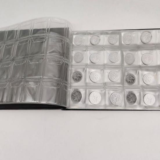 Coins Collection Book 10 Pages 240 Pockets Transparent PVC Multi-purpose Stamps Commemoration Coins Storage Album Home Supplies