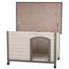 Classic flat roof kennel M-L: 104 x 72 x 68 cm, gray for dogs - animallparadise