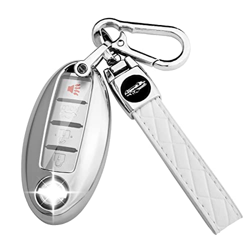 Nissan Schlüsselanhänger, weiches TPU Schlüsselgehäuse, vollständig geschützt Altima Rogue Maxima Sentra Infiniti Armada Limousine 3 4 5 Tasten Clip