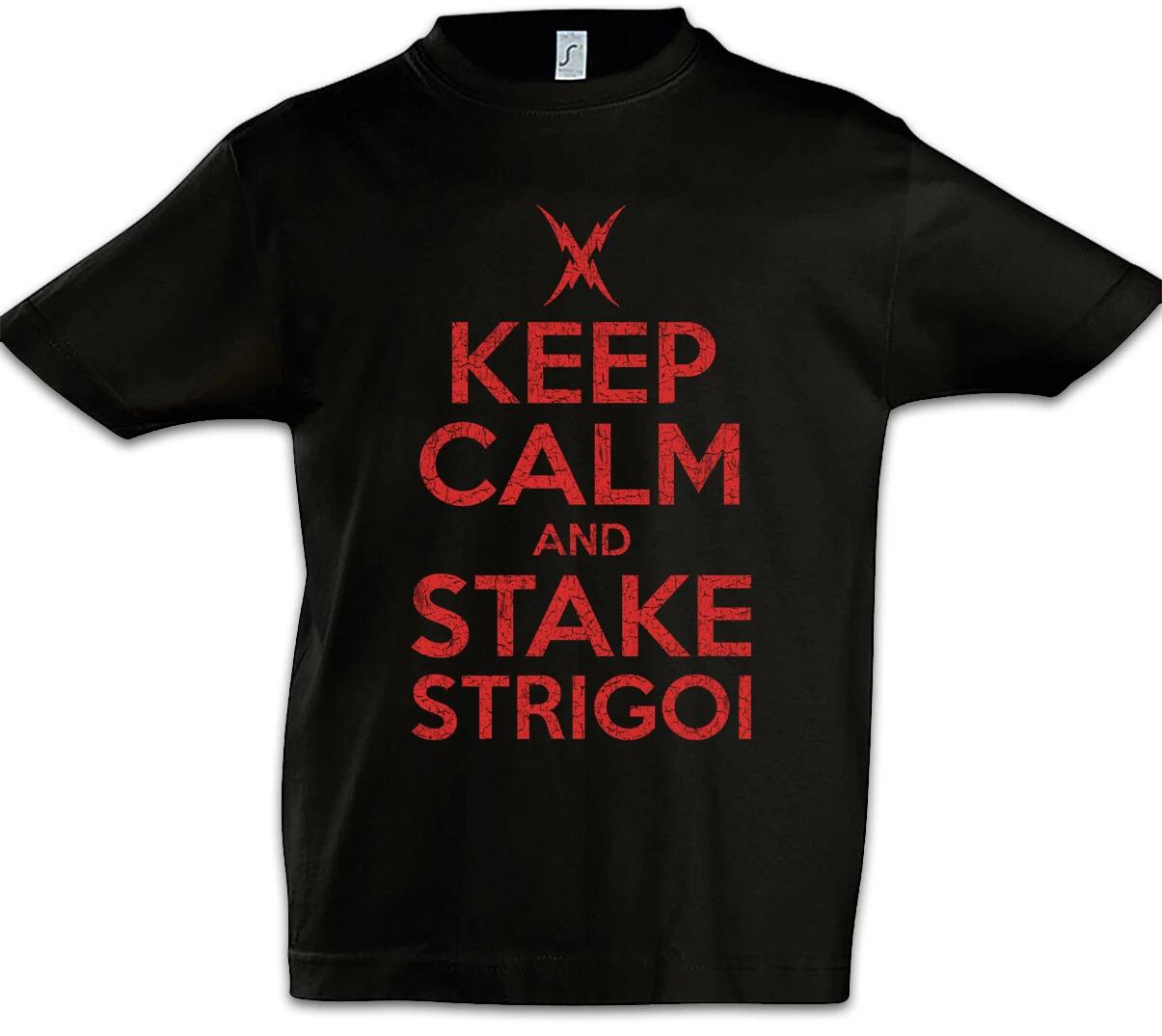 Keep Calm And Strake Strigoi Kids Boys kids boys T-Shirt The Vampire Fun Strain 140