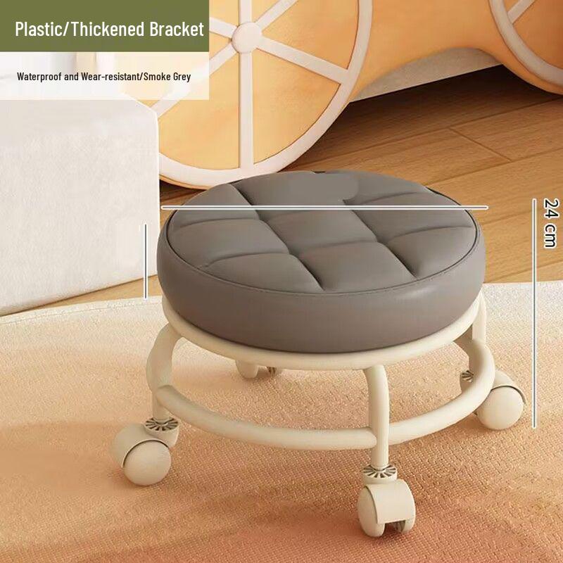 Taburete Acrílico con Ruedas para Niños - Asiento Pequeño y Móvil para Sala de Estar o Habitación Infantil