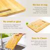 Natural Bamboo Wood Chopping Cutting Board for Kitchen Vegetables, Fruits & Cheese, BPA Free, Eco-Friendly, Anti-Microbial (34 x 24cm)