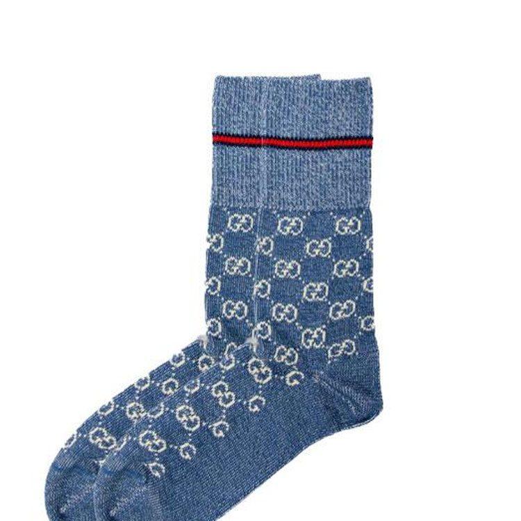 GUCCI SS23 Crew Socks Unisex 1 Pack Blue 572266-4G056-4178