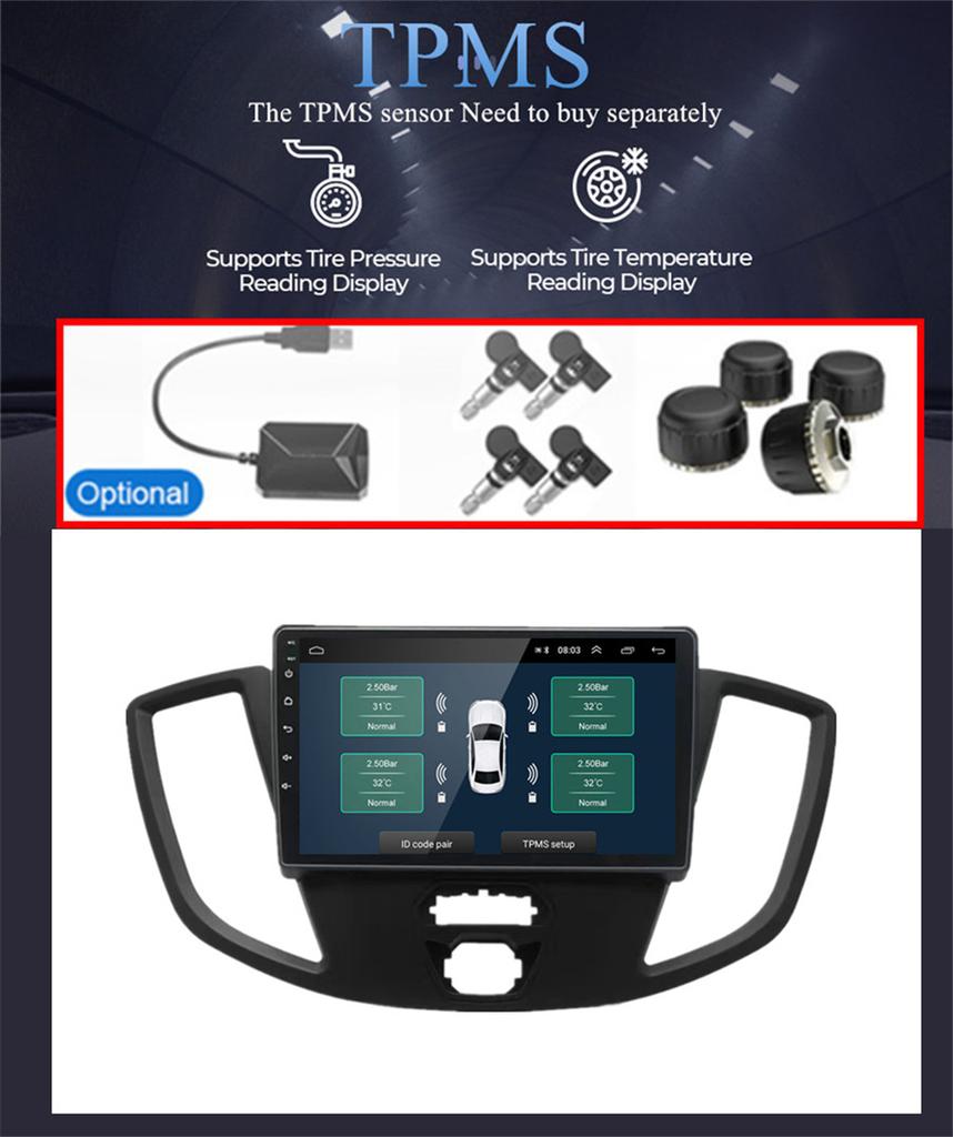 9'' 6+128G Stereo Radio GPS Navi For Ford Transit Tourneo Custom 2013-19 Carplay