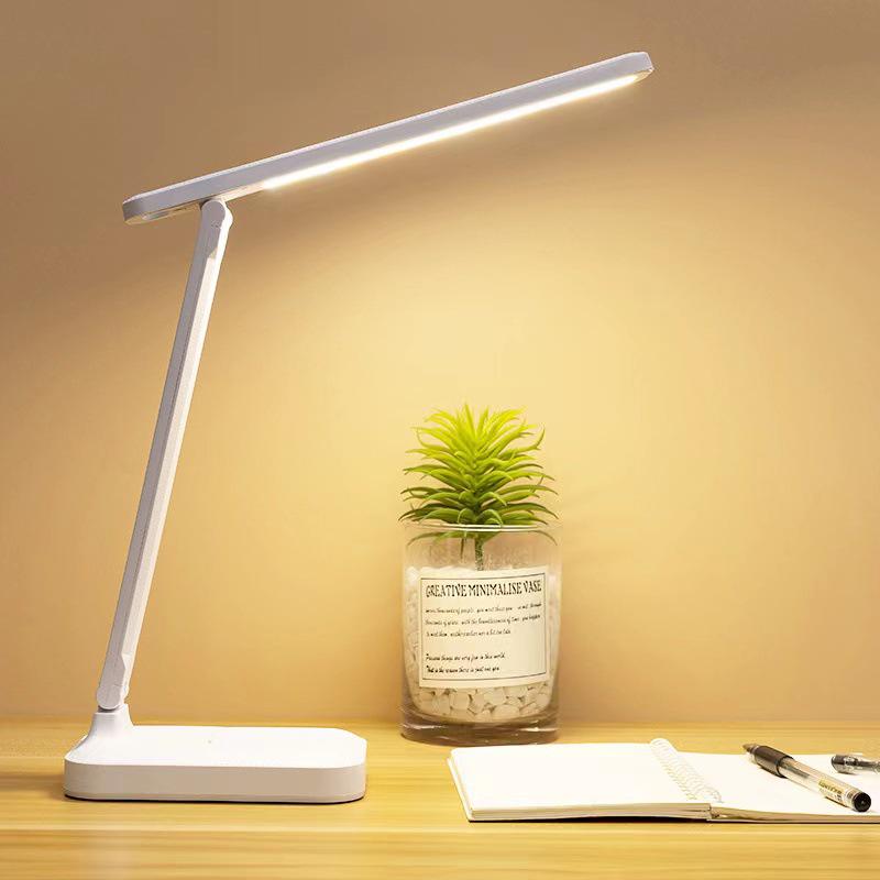 LED Eye-Protective Folding Table Lamp: Bedside, Study, USB Night Light for Dorms and Bedrooms