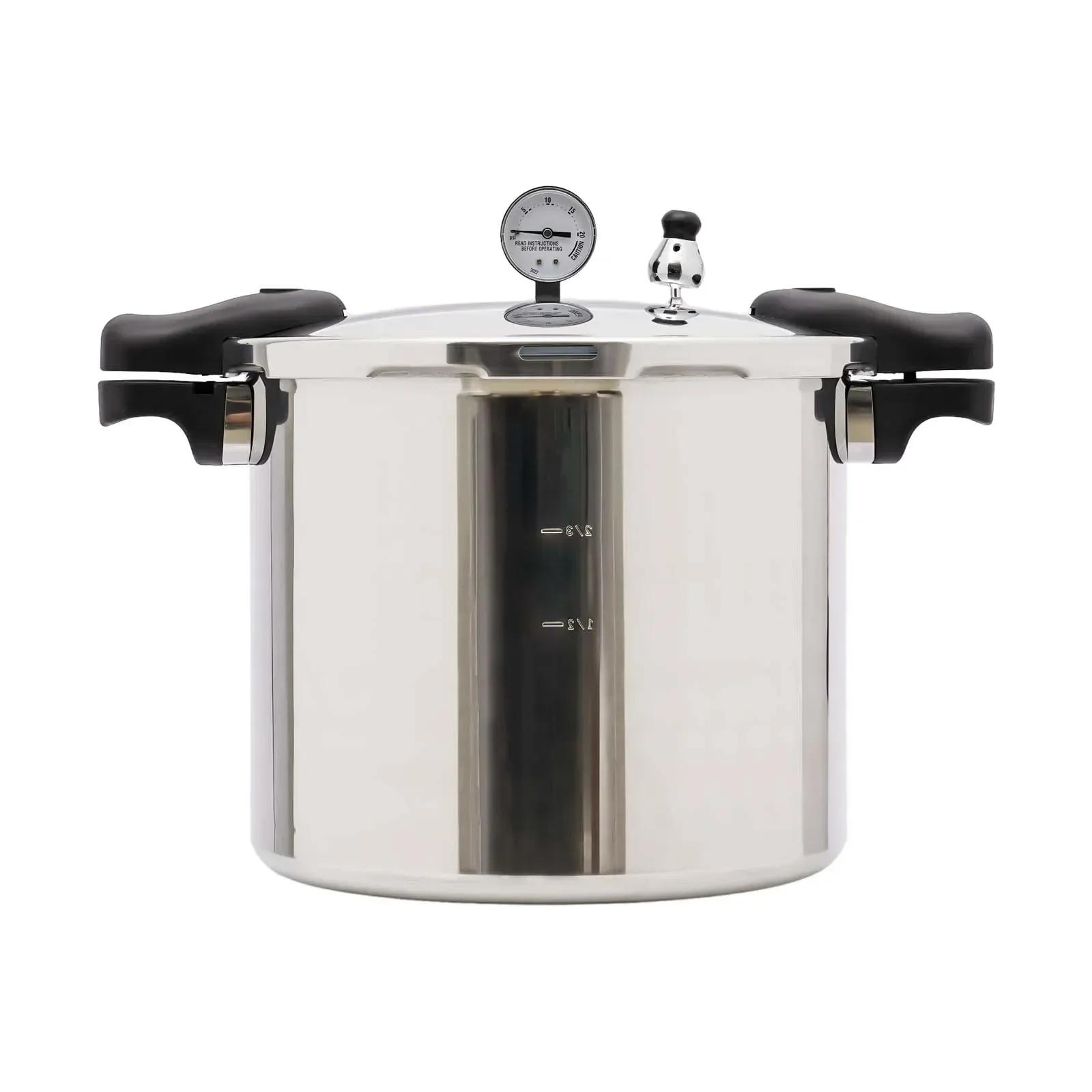 

32*28cm 22 L Large Capacities Pressure Cooker 90 Kpa, Commercial Stainless Steel Explosion-Proof Pressure Cooker, For Gas Stoves серый