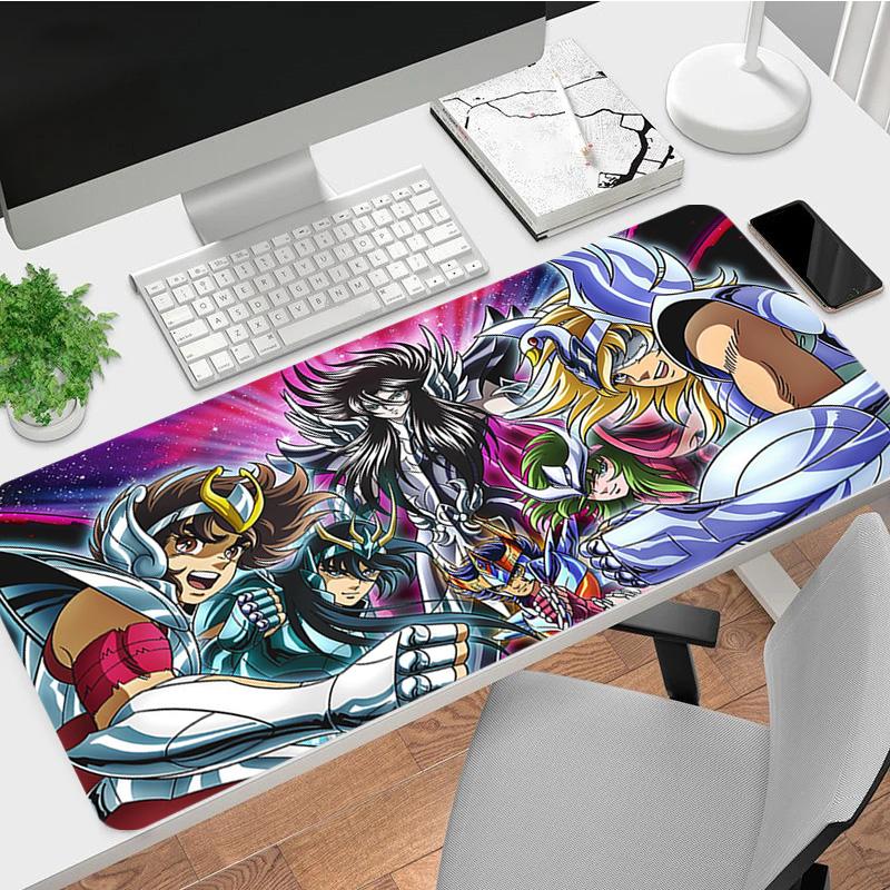 Saint Seiya Xl Gaming Mouse Pad Nonslip Rubber Base Stitched Edge Waterproof Desk Mat For Pc Laptop Gamer Office Computer Accessories C929777