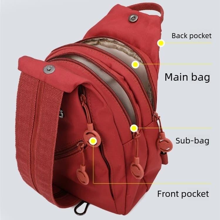 Multifunctional nylon breast bag women's crossbody shoulder bag