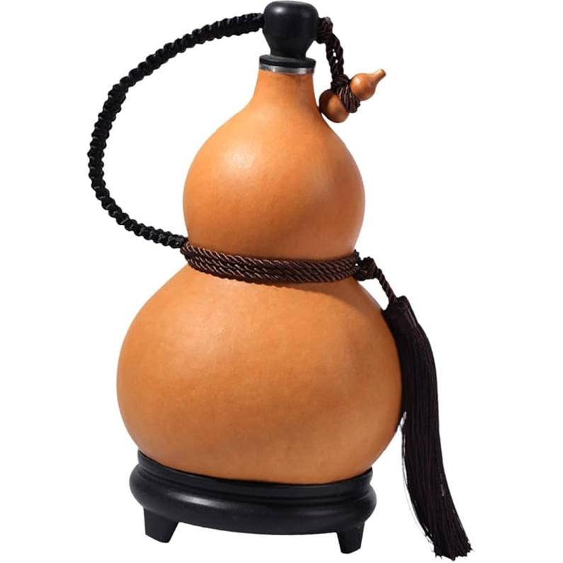 

Fenteer Сушеная тыква бутылка для воды, Портативная бутылка для воды Тыква-горлянка Фляга Тыква-кувшин для кемпинга, Тыква ручной работы Калебаса Украшение для дома Style A (M)