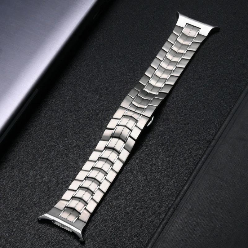 

Для Samsung Galaxy Watch Ultra 47мм Ремешок для часов Застежка-бабочка Титановый сплав Ремешок на запястье Silver