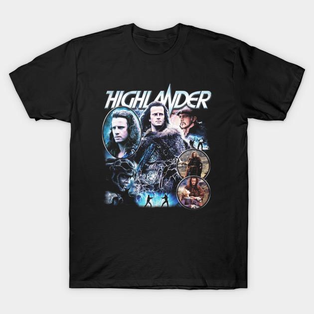 

Men Black Print T-shirt Highlander No-Cut Transfer Paper Print Cotton Tshirt M чёрный