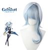 Cosplay Wig With Blue White Gradient Hightemperature Silk For Anime Costume Party