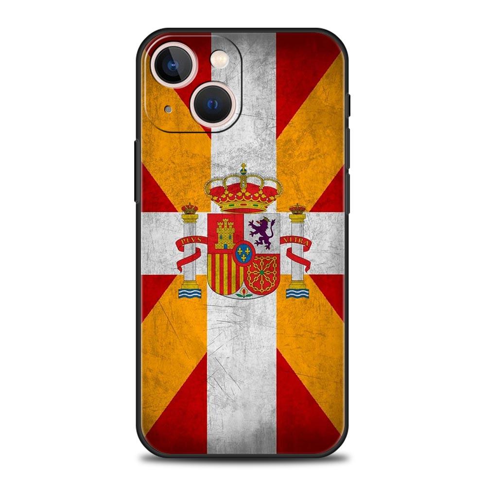 Spanien Stier Flagge Luxus Handyhülle Für iPhone 16 13 15 14 12 11 Pro MAX XR X SE XS 7 8 Plus Weiches TPU Stoßfeste Hülle