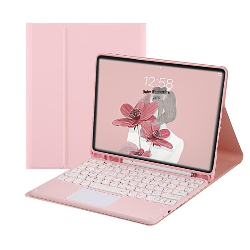 

iPad Air 11 Tablet Case: Leather, Detachable Bluetooth Keyboard, Protective, Round Cap, for Pro 11, 10.9 iPad Air4/5/Air11