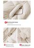 Women's Hooded White Duck Down Jacket - 2025 Winter, Short, Thickened, Warm for Middle-aged and Elderly.