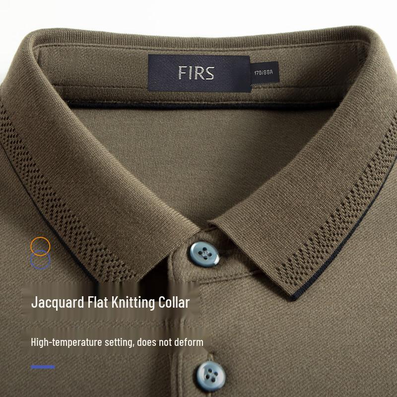 Shanshan Men's Wool Blend Warm Polo Long-sleeve T-Shirt