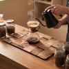Rutschfeste Bar-Service-Matte 3D Holzmaserung Geschirrtrockenmatte, Kieselgur-Absorbent für Küchenarbeitsplatte, Rutschfest Hitzebeständig Tassen-Kaffee-Pad Multi