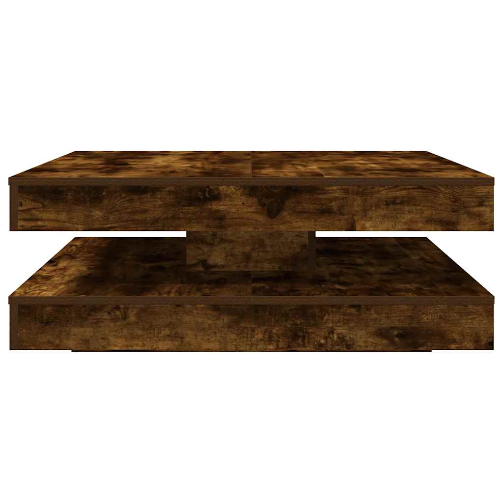 Rotating Coffee Table Smoked Oak 90 X 90 X 34.5 Cm