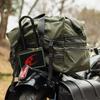 KOMINE Camping Canvas Seat Bag for Free Size SA-251 Motorcycles, 65L, Black,