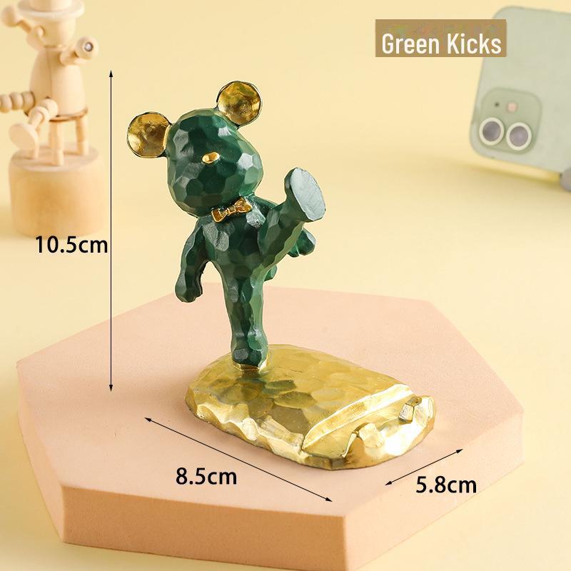 Support de Tablette Ours Violent Mignon Ornement en Résine